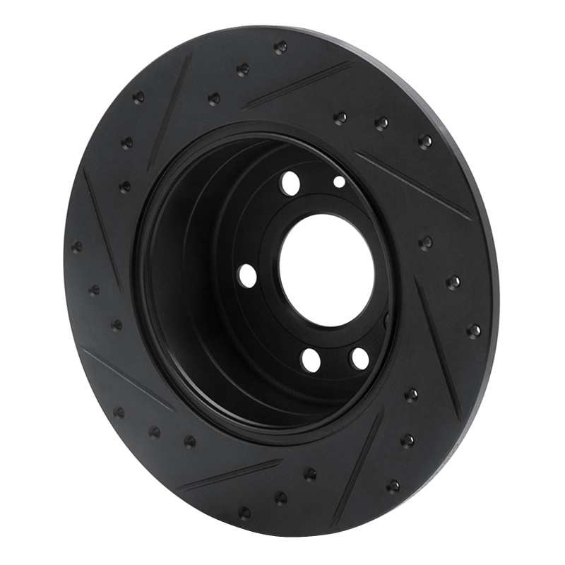 Chevrolet ASTRA Brake Rotor (1) - Rear Right - R1 Concepts - Drilled & Slotted - Black - `97-`08